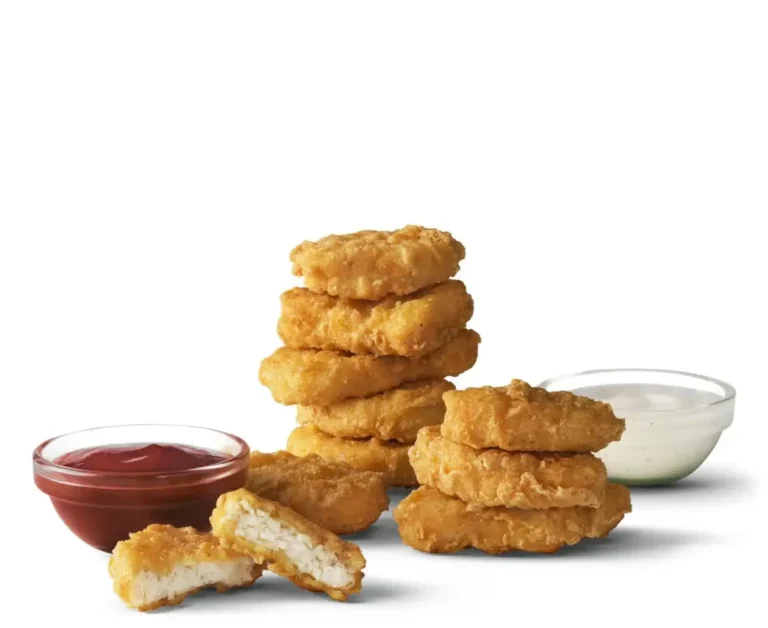 A 10-piece box of McDonald's Chicken McNuggets®, crispy and tender, served with your choice of dipping sauces.