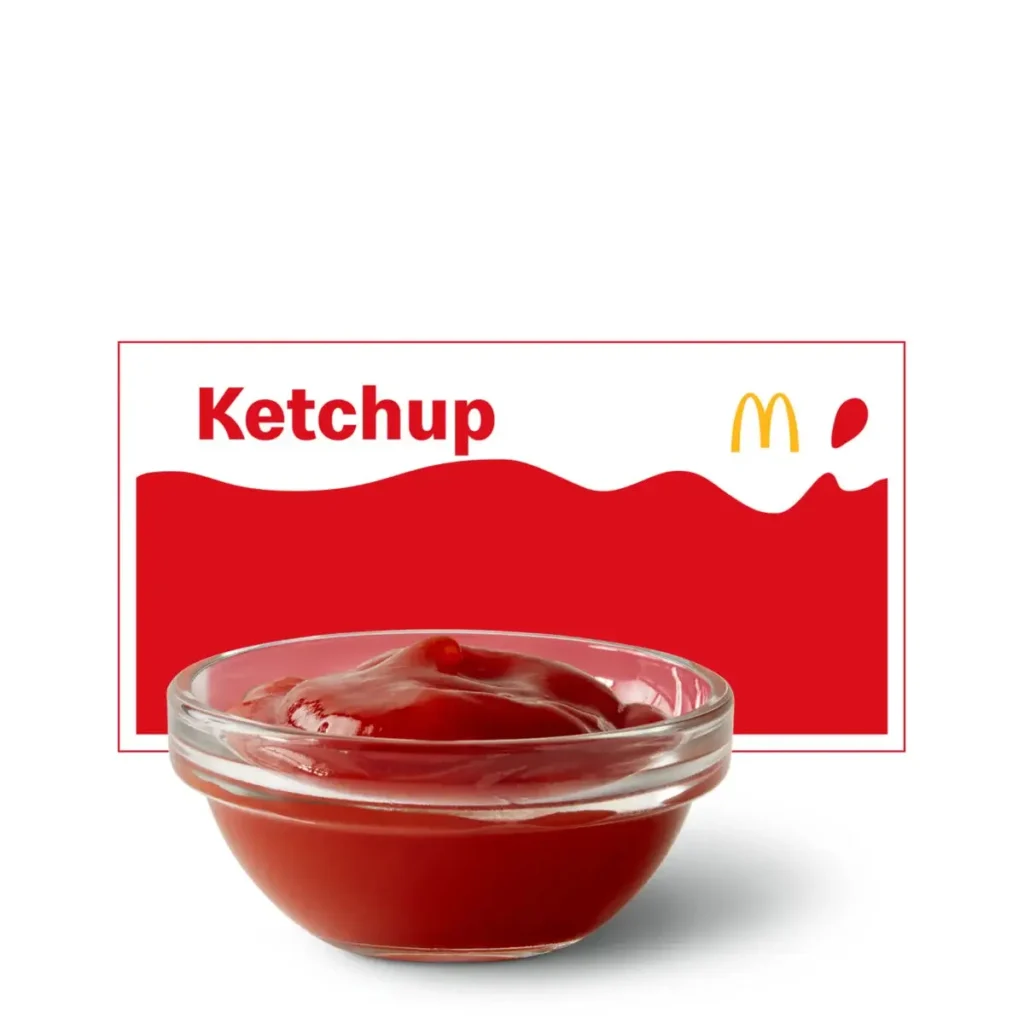 A packet of McDonald's ketchup, perfect for adding flavor to fries or burgers.