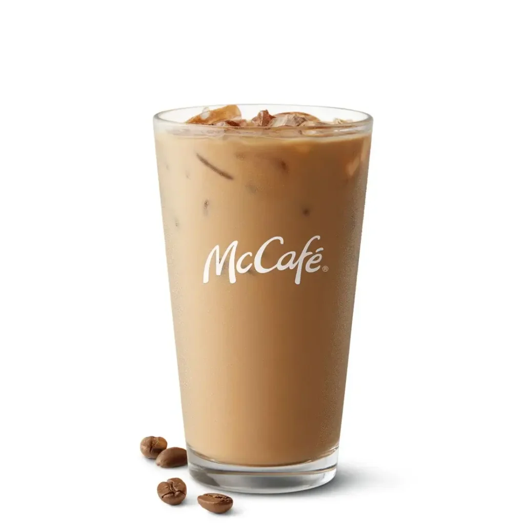 A refreshing McCafé® Iced Coffee served over ice, customizable with your choice of flavors and sweeteners.