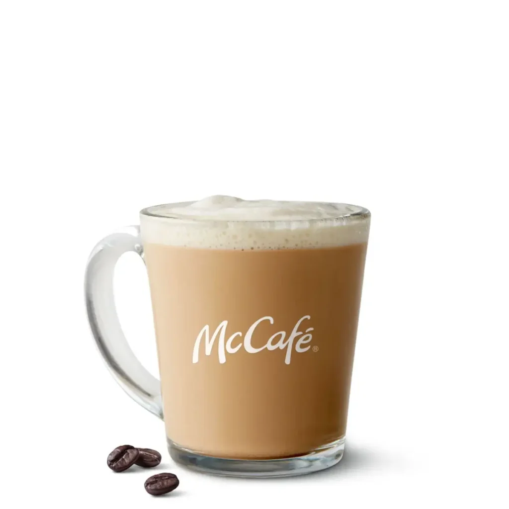 A McCafé® Latte featuring rich espresso and steamed milk for a creamy, smooth coffee experience.