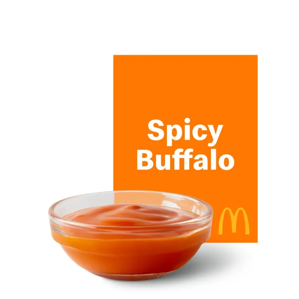 McDonald's Spicy Buffalo Sauce, a bold and tangy sauce with a hint of heat, ideal for dipping.